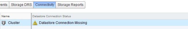 Storage DRS datastore is missing