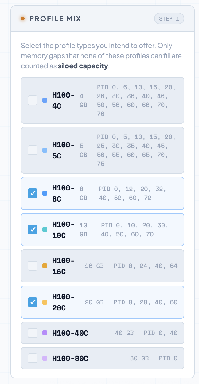 Screenshot GPU profiles